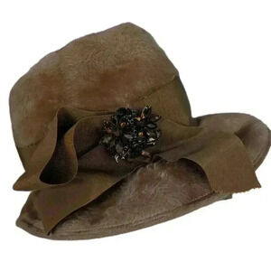 Mr Frank Original fur brim hat 60's MCM Chic Classic Elagent